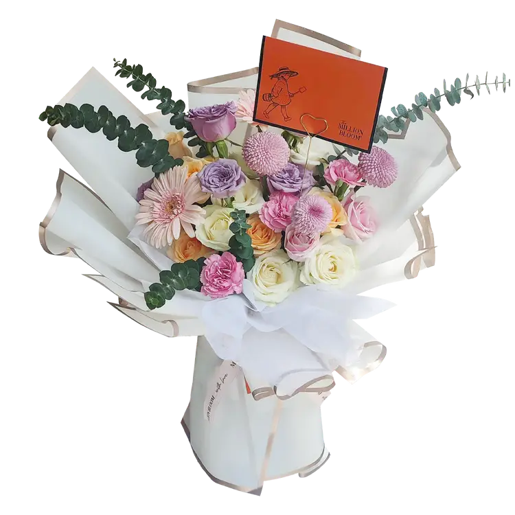 buket bunga flowing zephyr untuk ulang tahun pacar